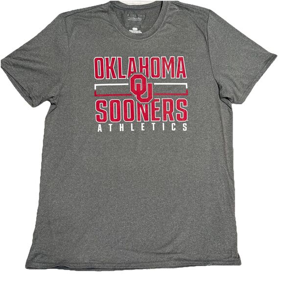 Oklahoma Sooners Athletics Large Tshirt Heather Gray Tee Mens L NWOT - Picture 1 of 7